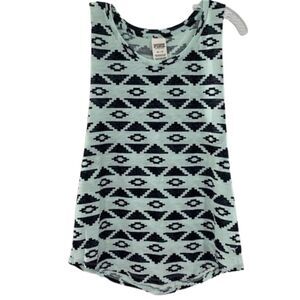 PINK VICTORIA’S SECRET Aztec Tribal Print Teal Tank Top